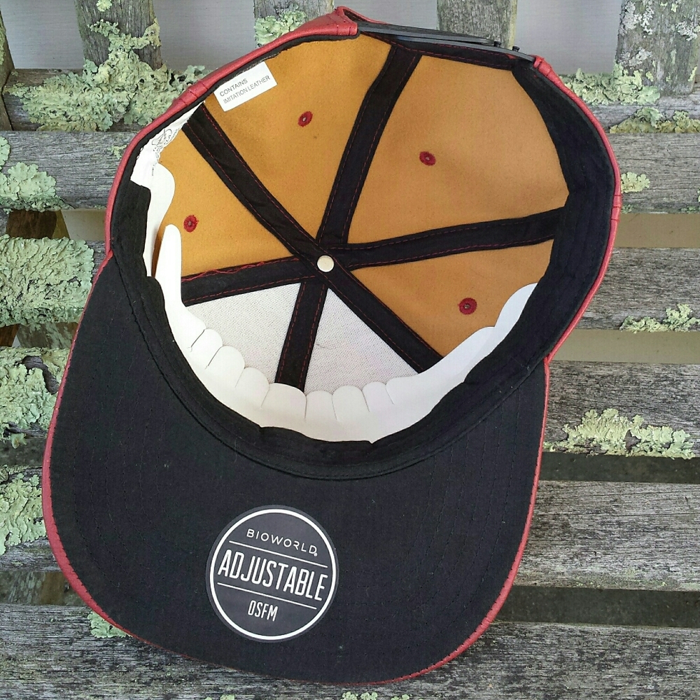 NWT Bioworld Red Faux Leather The Flash Cap Hat OS - Picture 6 of 9